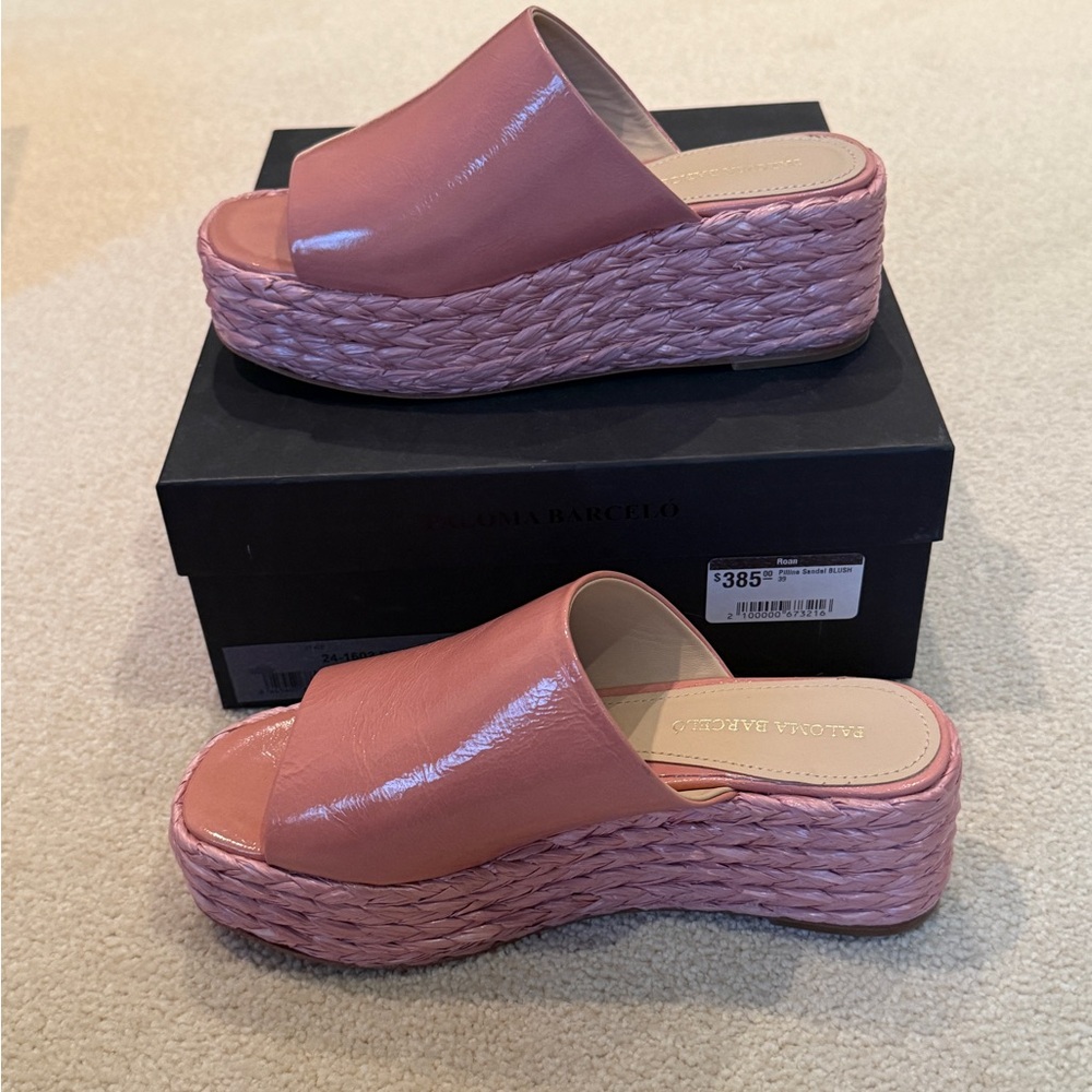 Paloma Barcelo Blush Pink Platform Sandals - Picture 10 of 12